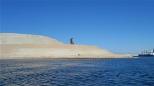 Lors de la visite du nouveau Canal de Suez 
