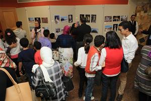 Les participants de l' atelier et leurs familles