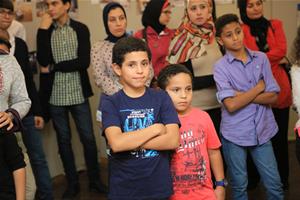 Les participants de l' atelier et leurs familles