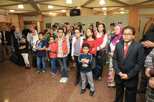 Les participants de l' atelier et leurs familles