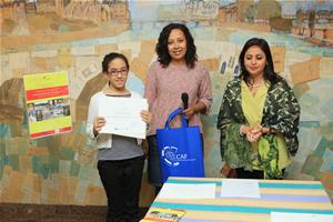 La gagnante du 2ème prix, cycle primaire, groupe 1 