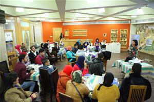 Mot d’accueil aux étudiantset une présentation du rôle du Centre d’Activités Francophones par Dr Marwa El Sahn 