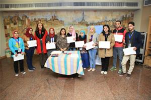  Photo de groupe avec les étudiants de l'université de Tanta