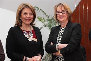 Mme Mona Nasr Allah, Directrice de la banque privée, Banque Crédit Agricole et Mme Pascale Bohn, Directrice du Département des Finances et membre du Comité exécutif, Banque Crédit Agricole