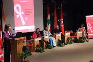L'intervention de S.E. Mme Nada Draz, Ambassadeur, Directrice du Département de la Francophonie au ministère des Affaires Étrangères, correspondante nationale auprès de l’Organisation Internationale de la Francophonie (OIF) et membre du Conseil National des Femmes en Égypte