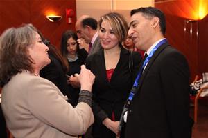 Mme Samia Kamarti, Experte et consultante et en sciences de l’information et ancienne Directrice générale de la Bibliothèque Nationale de Tunisie, M. Nabil Hajlaoui, Consul général de France à Alexandrie et son épouse