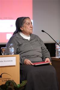 L'intervention de Soeur Pauline Massouh, Supérieure de l’École Sainte-Anne du Caire et Religieuse de l’Institution Sainte Jeanne-Antide