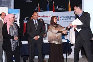 Remise des prix de la Dictée PICADELF, Sébasiten Lafragette, premier prix (adultes)