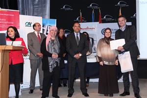 Remise des prix de la Dictée PICADELF, Sébasiten Lafragette, premier prix (adultes)