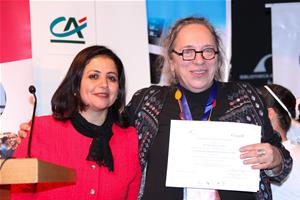 Dr Marwa El Sahn, Directrice du Centre d'Activités Francophones (CAF) et Mme Marie-Thérèse Landry, Directrice du Conseil Provincial des Sociétés Culturelles (CPSC) du Nouveau-Brunswick