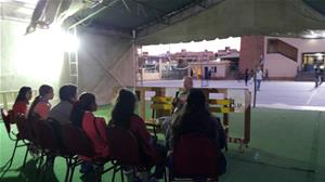 Les participants à l'atelier au lycée Concordia au Caire