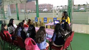 Les participants à l'atelier au lycée Concordia au Caire