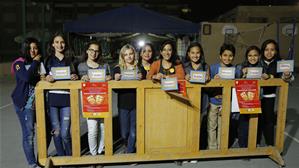 Les participants à l'atelier au lycée Concordia au Caire