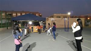 Les participants à l'atelier au lycée Concordia au Caire