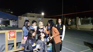 Les participants à l'atelier au lycée Concordia au Caire