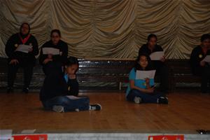 Les participants à l'atelier au Collège de la Mère de Dieu à Alexandrie