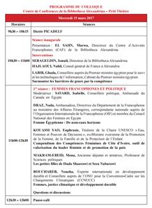 Le programme du colloque