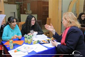 Les participants de l'atelier avec Mme Nelly Dubocage