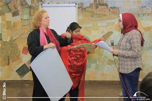 Les participants de l'atelier avec Mme Nelly Dubocage