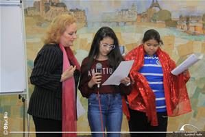 Les participants de l'atelier avec Mme Nelly Dubocage