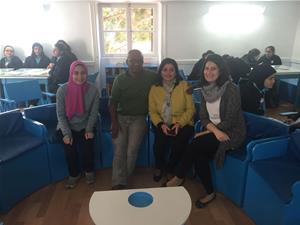  M.Wilfried N'SONDE, écrivain et musicien congolais et Dr Marwa El Sahn, Directice du Centre d'Ativités Francophones