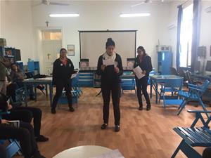 Les participants de l'atelier au College de la Mère de Dieu