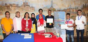 Photo de groupe avec les étudiants de l'Université de Fayoum