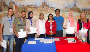 Photo de groupe avec les étudiants de l'Université de
