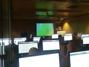 Séance d’apprentissage des différents moyens de l’accès aux ressources électroniques de la Bibliotheca Alexandrina : Catalogue de la BA par M<sup>me </sup>Hala Hassan ; Recherche sur internet par M<sup>me</sup> Cherine Ibrahim