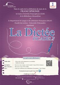 L'affiche de la dictée PICADELF