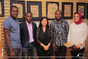 Photo de groupe avec l'équipe  du CAF 