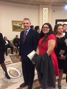 Avec l'acteur Mahmoud Hemeida lors de la cérémonie de clôture