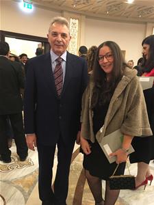 Avec l'acteur Mahmoud Hemeida lors de la cérémonie de clôture