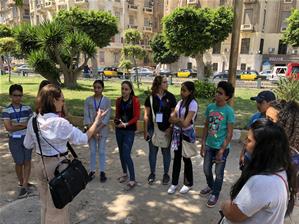 Les participants du 1er groupe aux jardins de Shallalat