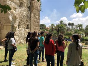 Les participants du 1er groupe aux jardins de Shallalat