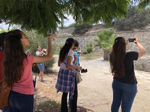 Les participants du 1er groupe aux jardins de Shallalat