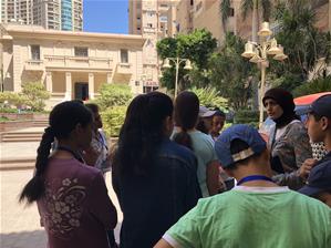  Les participants du 1<sup>er </sup>groupe au musée Mahmoud Said