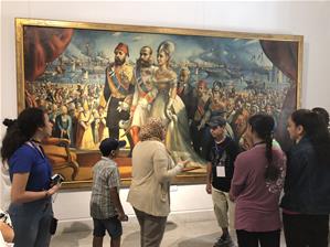  Les participants du 1<sup>er </sup>groupe au musée Mahmoud Said