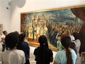  Les participants du 1<sup>er </sup>groupe au musée Mahmoud Said