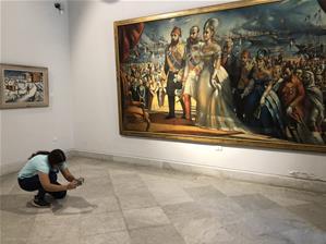  Les participants du 1<sup>er </sup>groupe au musée Mahmoud Said