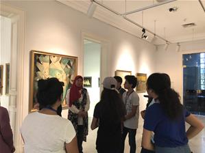  Les participants du 1<sup>er </sup>groupe au musée Mahmoud Said