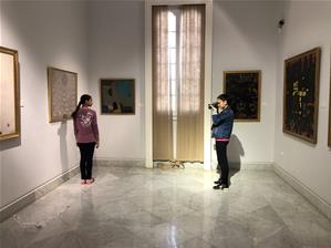  Les participants du 1<sup>er </sup>groupe au musée Mahmoud Said