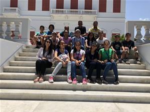 Photo de groupe aux jardins d’Antoniades