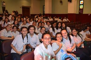 Les participants de la première journée à l'école Sainte Anne du Caire