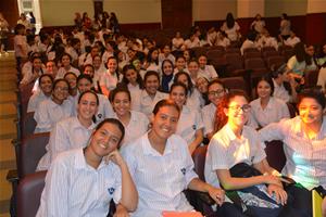 Les participants de la première journée à l'école Sainte Anne du Caire