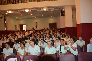 Les participants de la première journée à l'école Sainte Anne du Caire