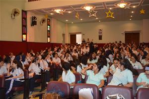 Les participants de la première journée à l'école Sainte Anne du Caire