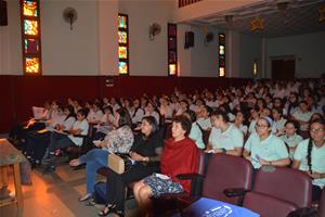 Les participants de la première journée à l'école Sainte Anne du Caire