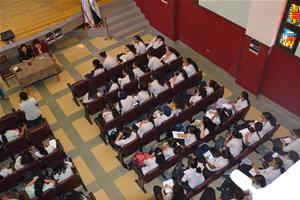 Les participants de la première journée à l'école Sainte Anne du Caire
