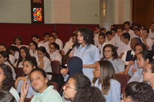 Les participants de la première journée à l'école Sainte Anne du Caire